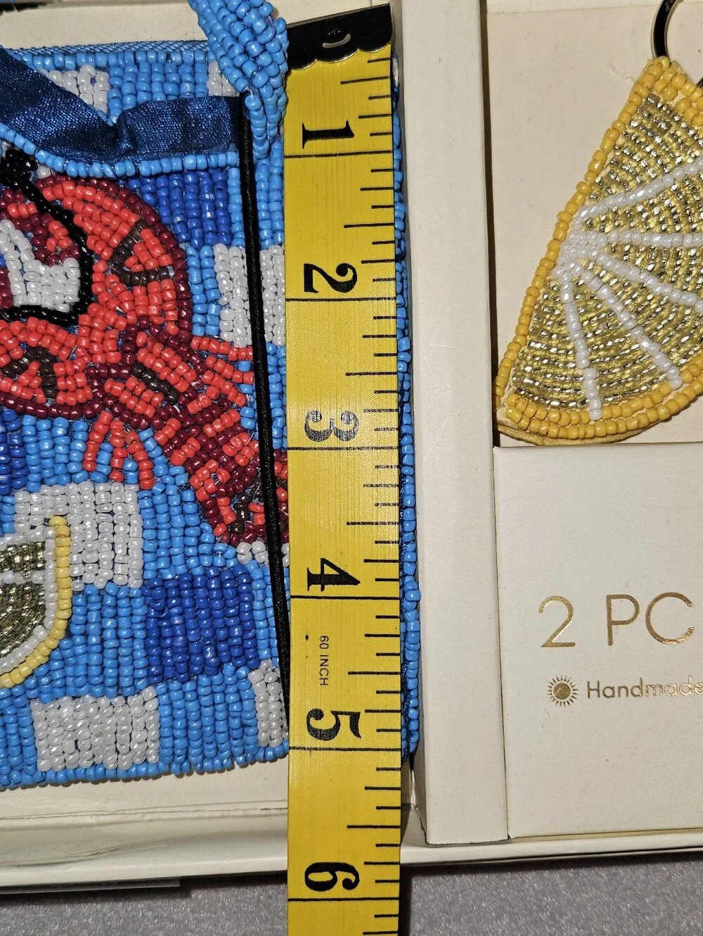 Sol & Mer Lobster Beaded Wristlet & Lemon Keychain NWT | Viral Coastal Summer